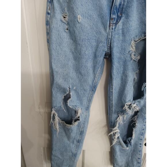 Pull & Bear Denim Thrashed jeans Heavy ripped Skater Boho Y2K Size 4 - Picture 3 of 9